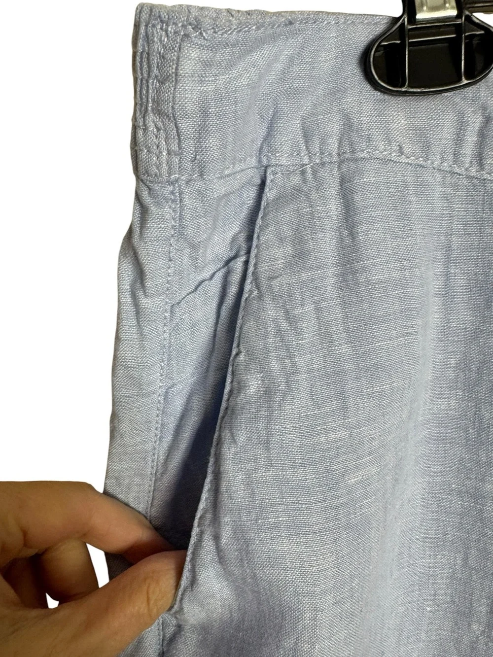 Tahari Linen Pull On Wide Leg Pants Elastic Waist womens size X-Large coastal - Picture 3 of 4